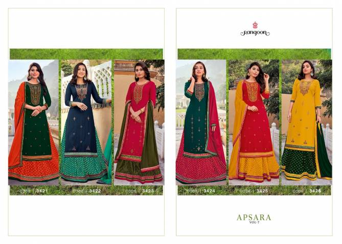 Rangoon Apsara 7 Heavy Festive Wear Rayon Designer Ready Made Collection